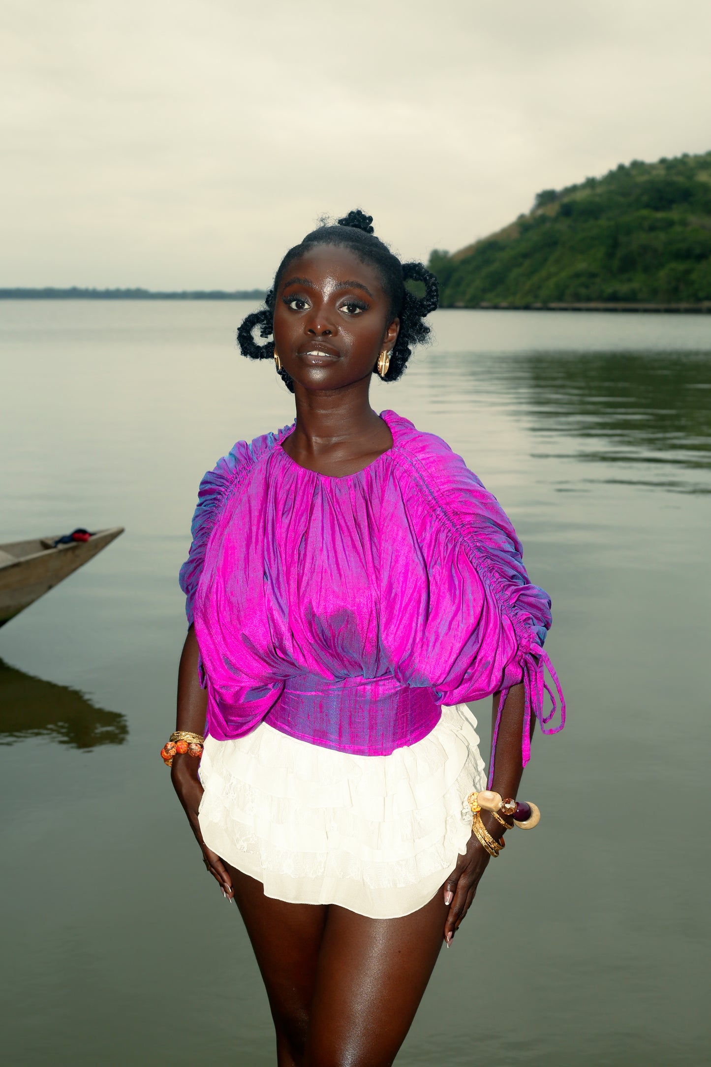 Bɛneeti Corset Top - Magenta