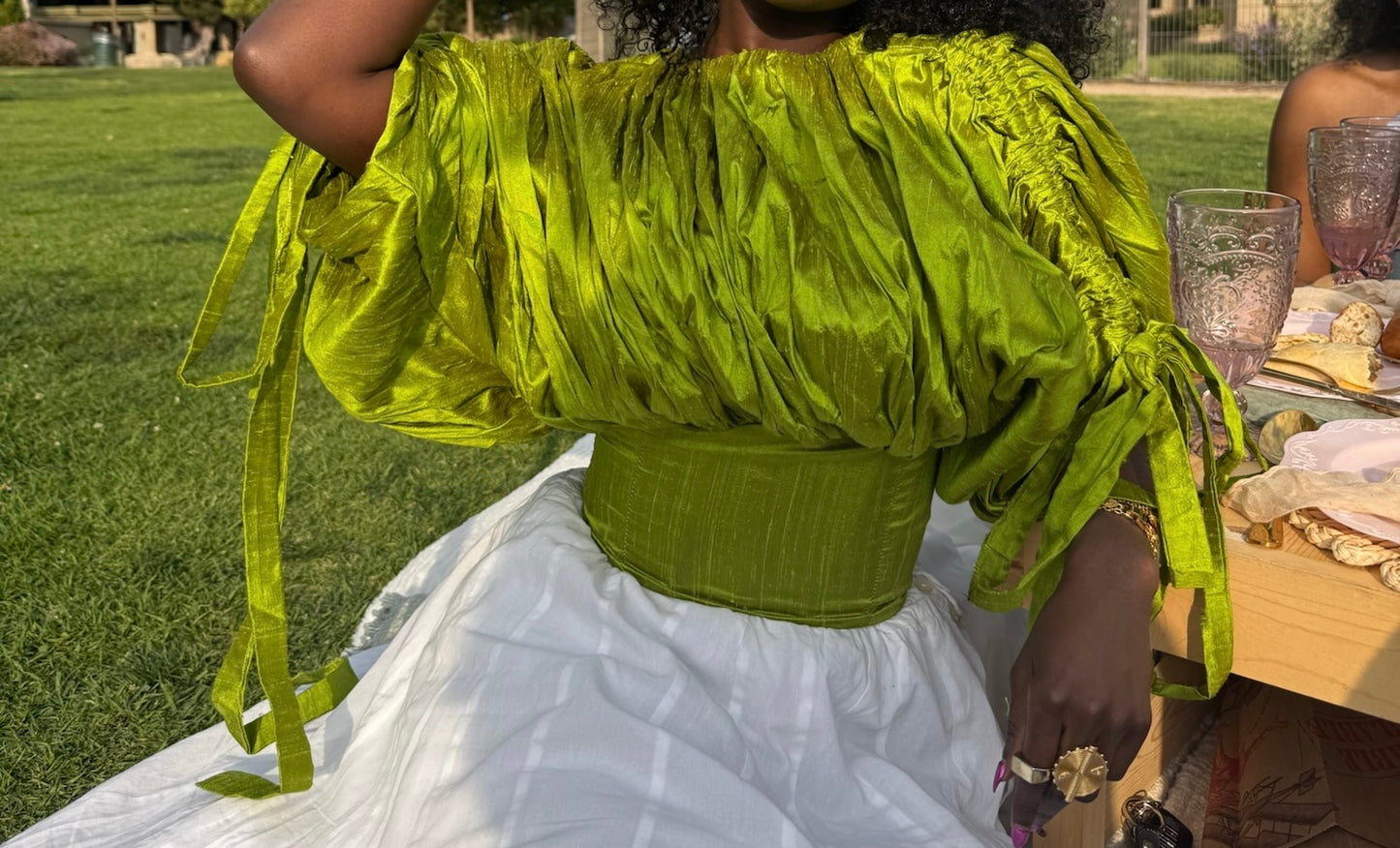 Bɛneeti Corset Top - Green