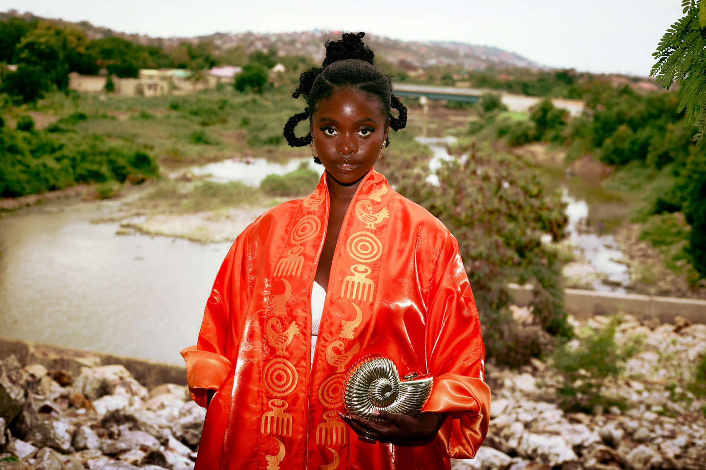 Malititi Kimono - Liquid Orange