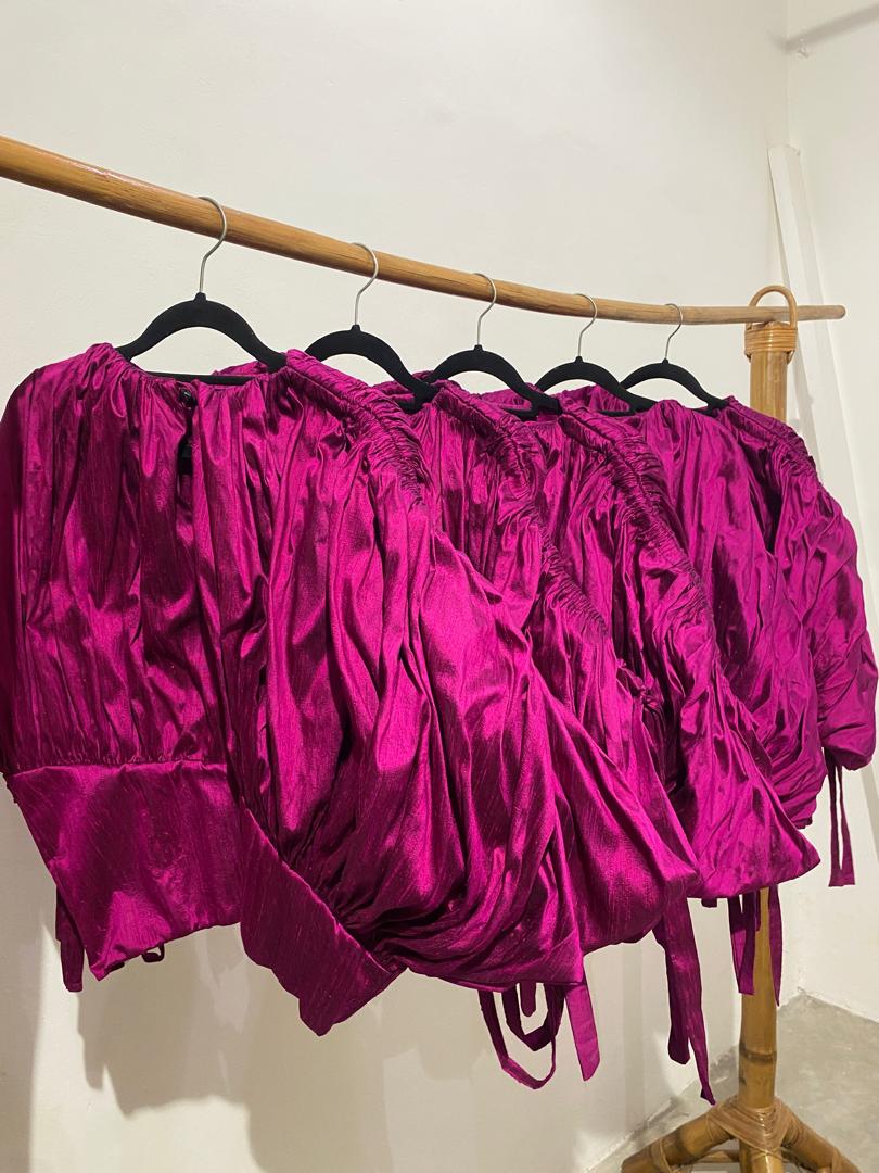 Bɛneeti Corset Top - Deep Pink