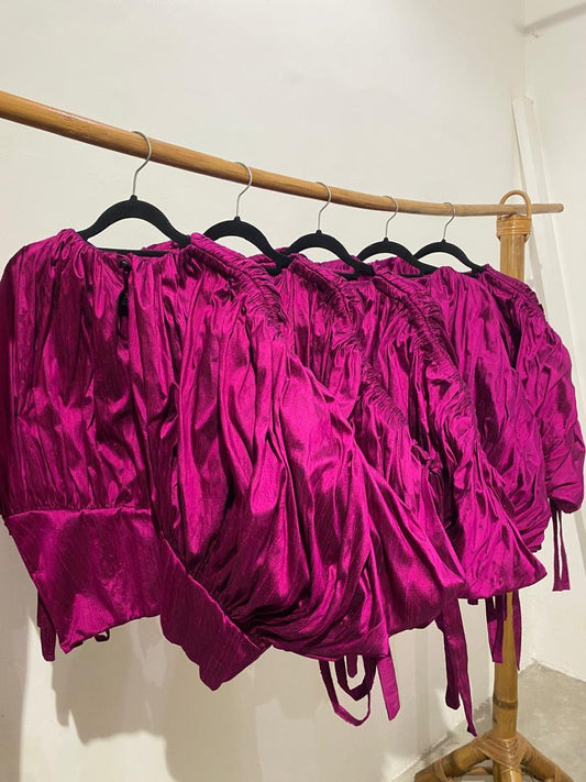 Bɛneeti Corset Top - Deep Pink